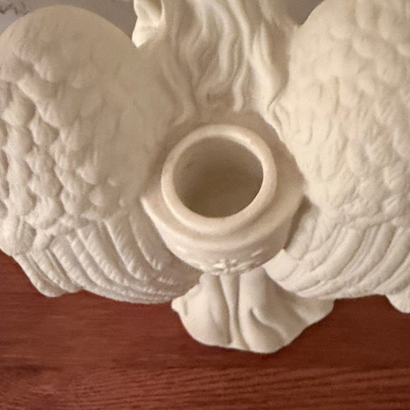 PartyLite bisque porcelain angel candle holder. - Picture 4 of 5